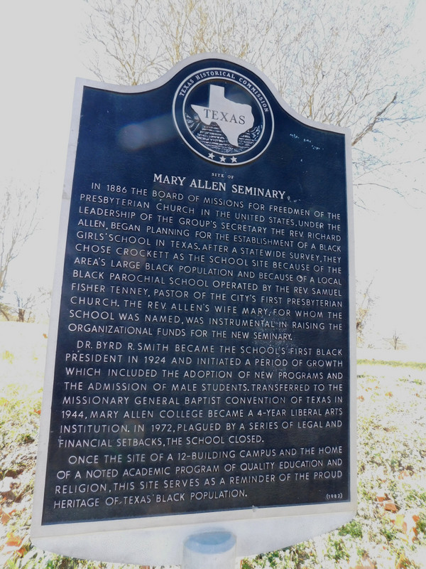 Mary Allen Seminary Historic Marker