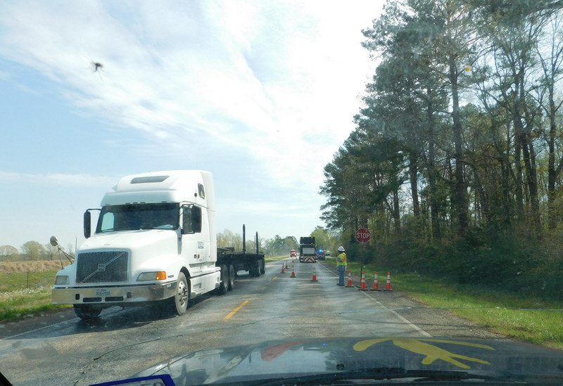 road construction on FR 2517