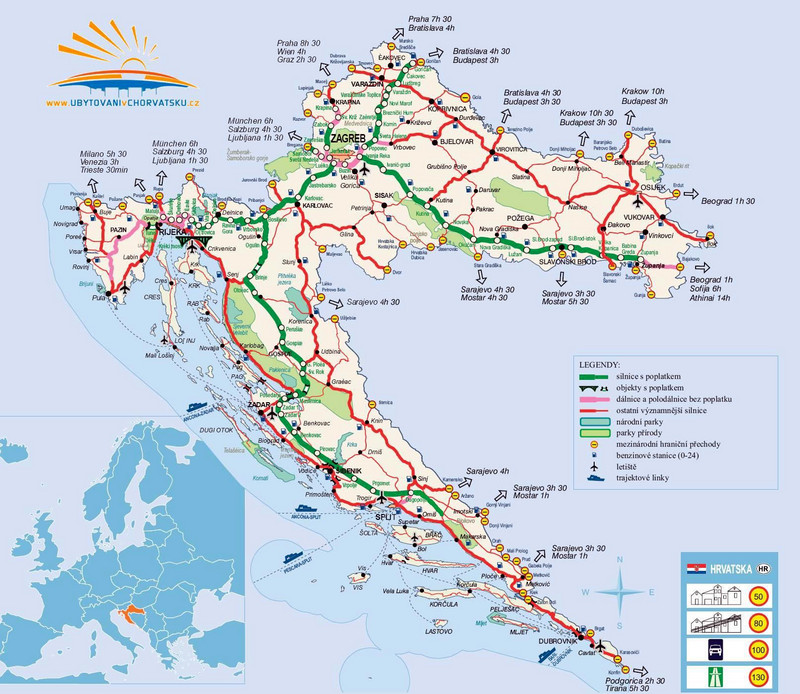 Croatia internet map