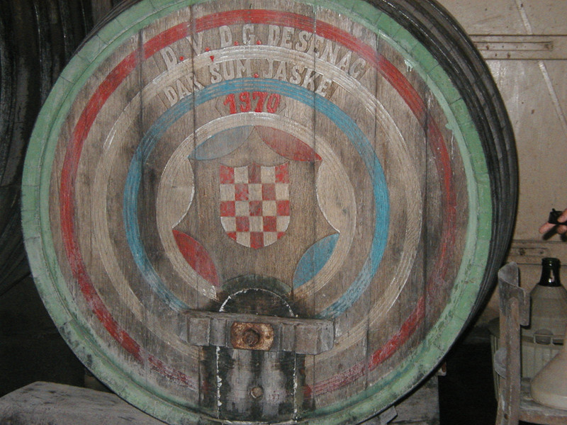 old wine keg