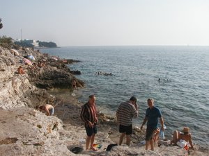Pula rocky beach