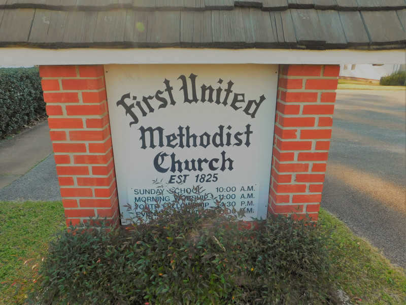 First United Methodist Church, sign