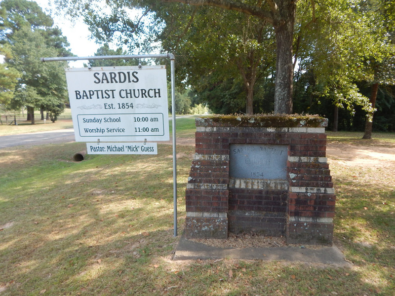 Sardis Baptist Church sign