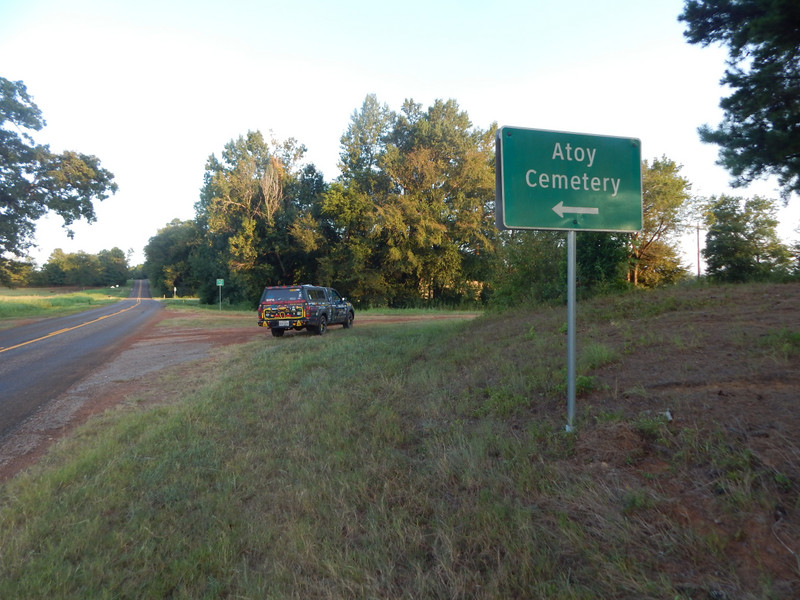 Atoy Cemetery sign
