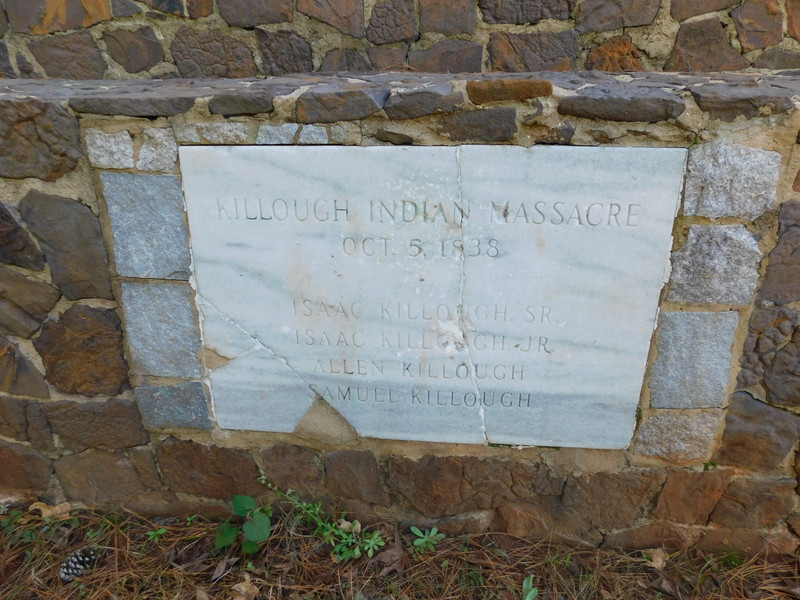 Killough marker on Monument