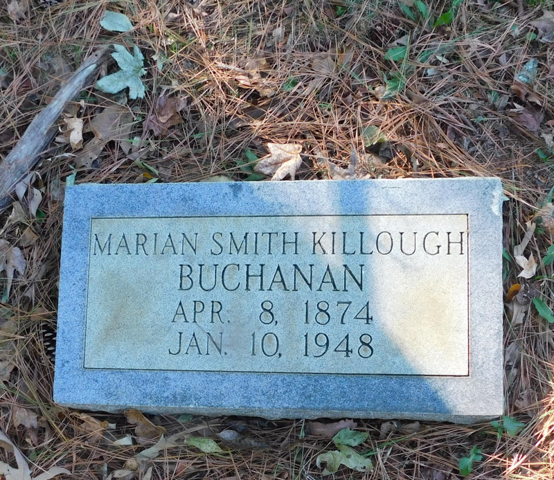 Marian Killough Buchanan marker