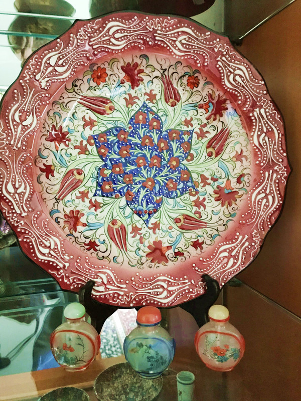 Plate from Turkey and Snuff Bottles from Hong Kong