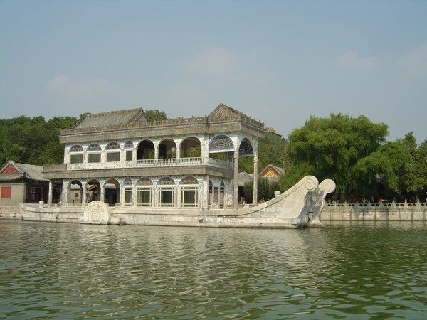 The marble boat that Empress Dowager Cixi (the last major ruler of ...