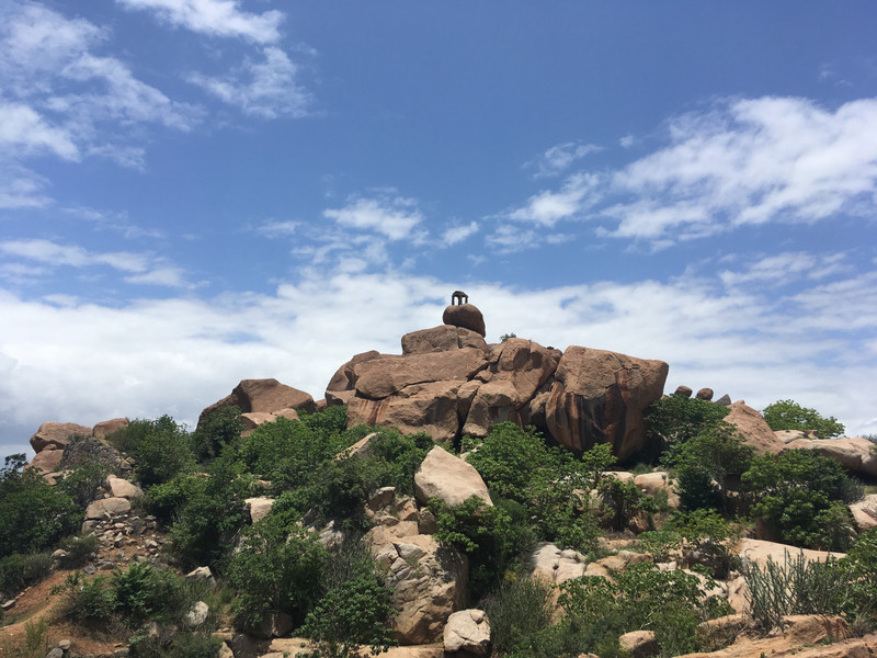 Temple on top of boulders 