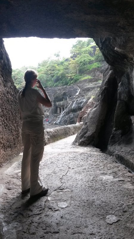 Ajanta - passage between caves