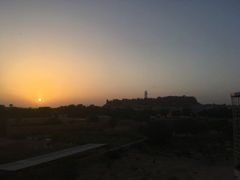 Sunset over fort 