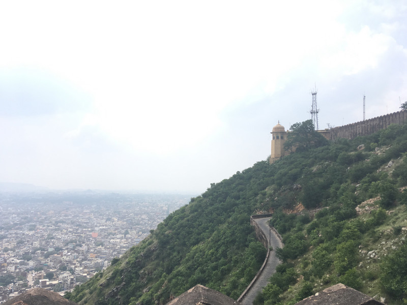 View of walk up to Nahargarh Fort 