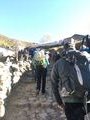 Traffic jam out of Namche