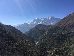 View as we left Tengboche