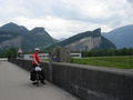 Looking back to Switzerland on bridge over Rhein River border (not the big one)