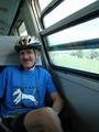 Andrew on train to Deutschlandsberg