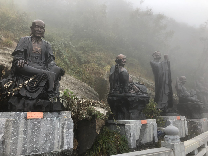 monks on the hillside 