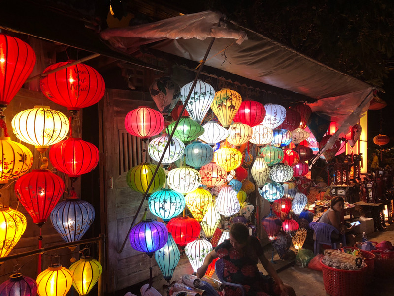 colourful lanterns at the market