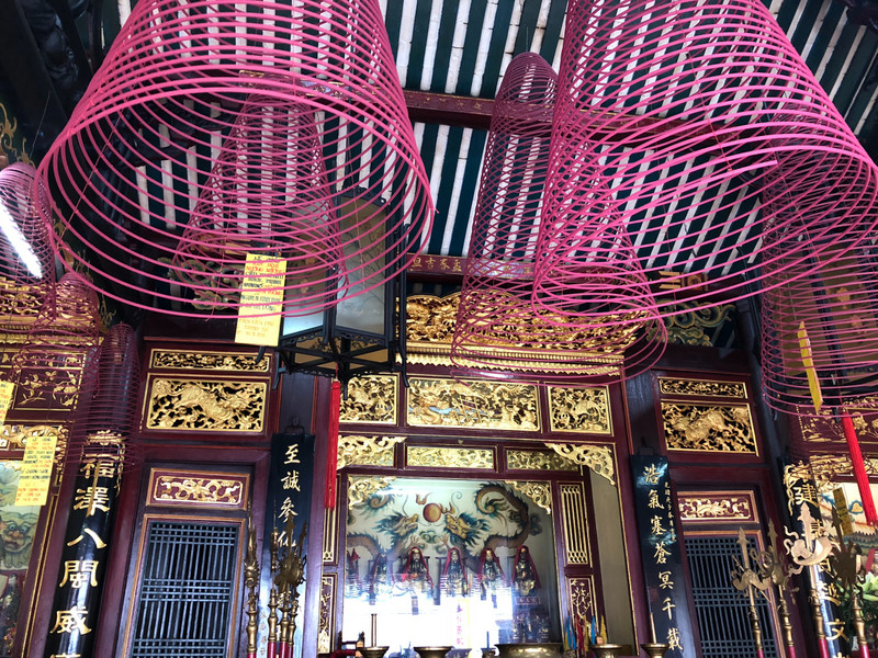 Lanterns within the temples