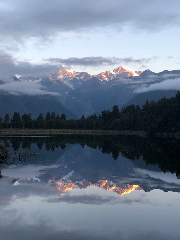 Lake Matheson - Mount Cook reflections