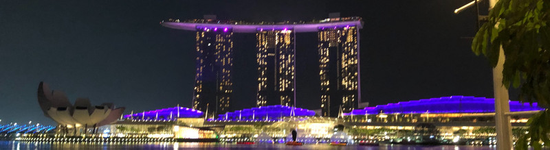 Sands Hotel and marina at night - Singapore 