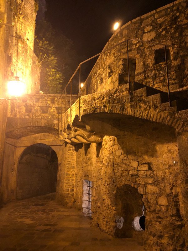 Inside the city walls at night - Kotor