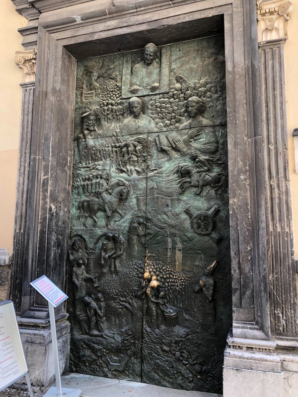 the story of Slovenia on a church door