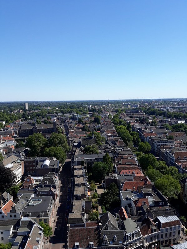 View of utrecht mid-high in Domtower