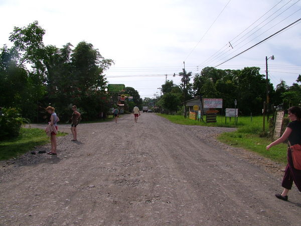 The busiest street in Cahuita