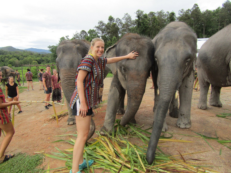 Kristy with Elephants 1
