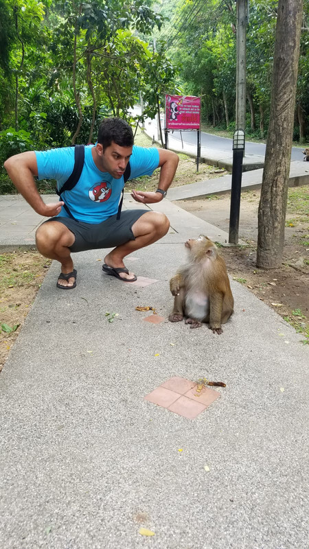 Brad with Monkey