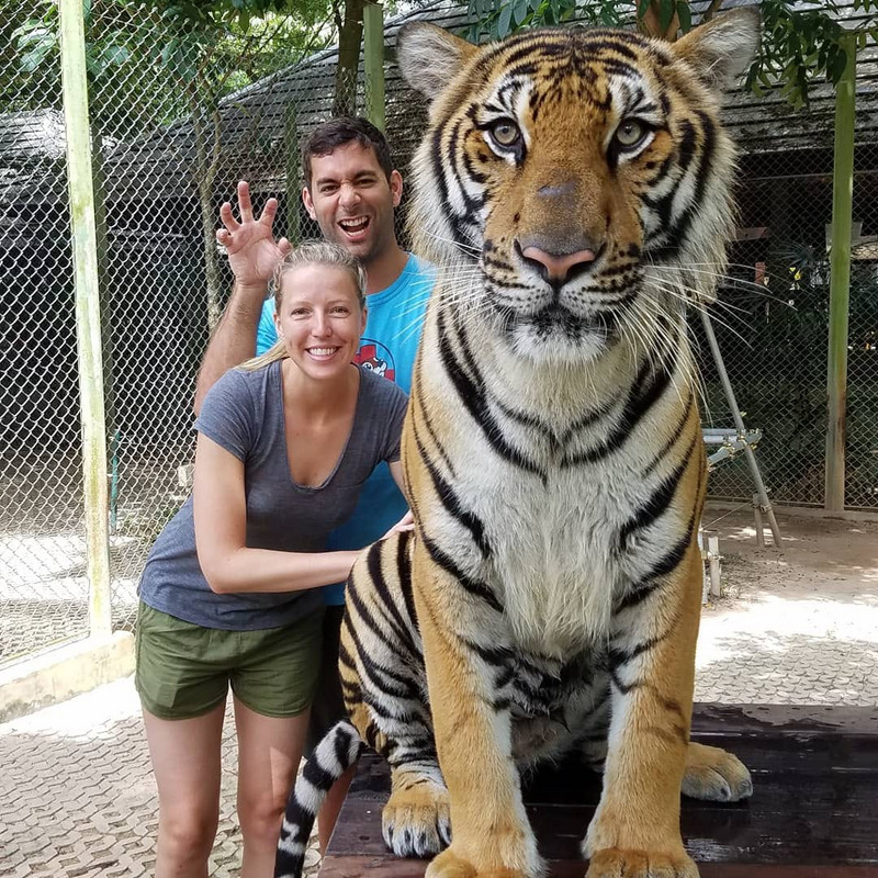 Kristy and Brad at Tiger Kingdom 1