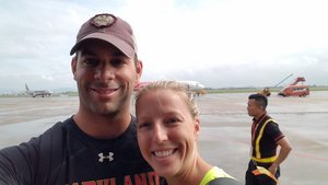 Kristy and Brad at Saigon Airport