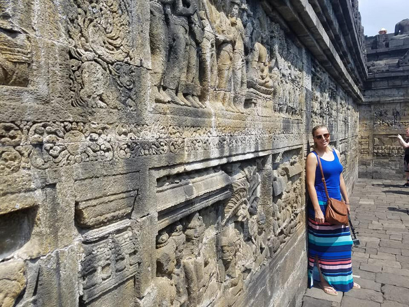 Kristy at Borobudur