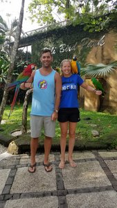 Kristy and Brad at Bali Bird Park 1