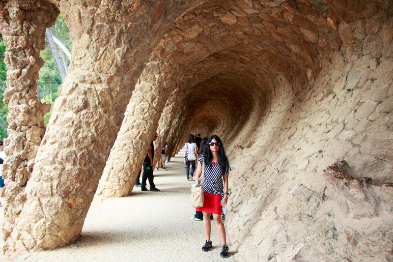 Facinating walkways - Gaudi was inspired by sea-surf!