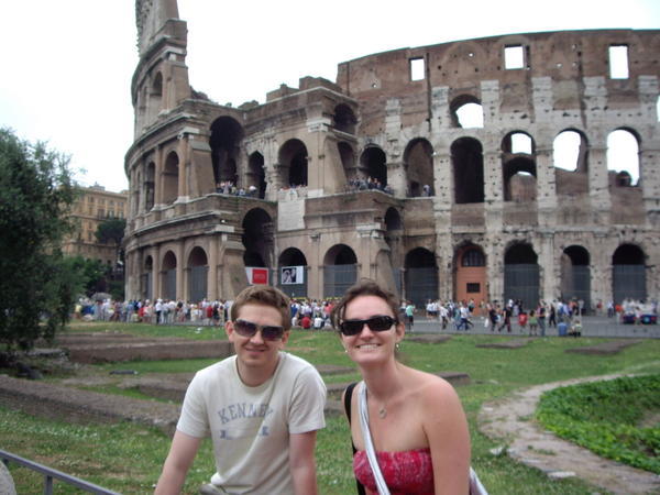 Anj & Dan at Colosseum - another tragic tourist shot!