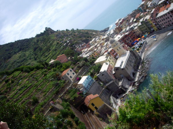 View of Vernazza from the hike
