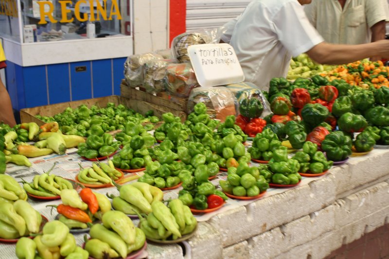 Local markets  - chili stall!