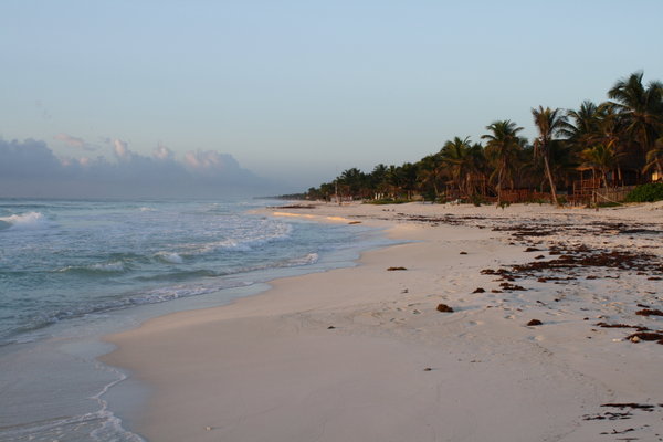 Tulum Beach at first light - so hard to leave!