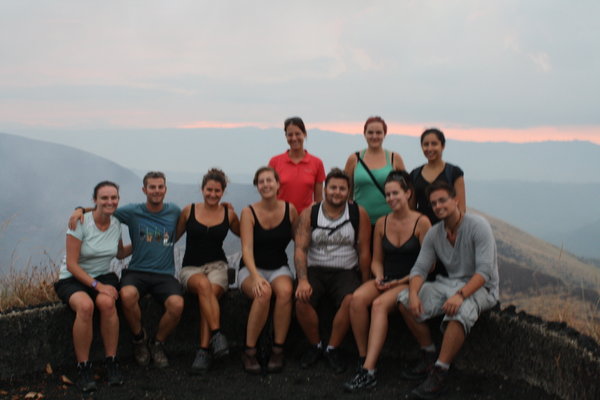 Group shot, Masaya volcano