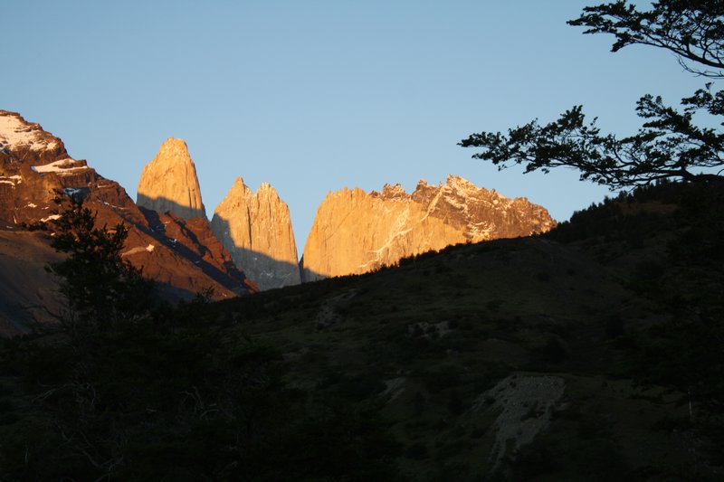 Los Torres at sunrise (and then I went back to bed)