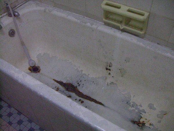 Nasty hotel's bathtub