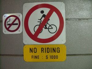 Don't ride your bike in a tunnel