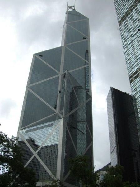 A Hong Kong skyscraper up close