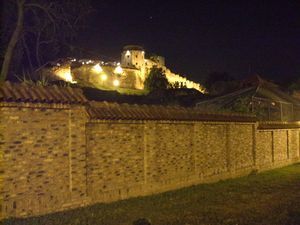 The Kalemagdan Citadel at night