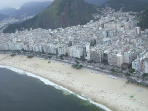 The Rio Beach from above