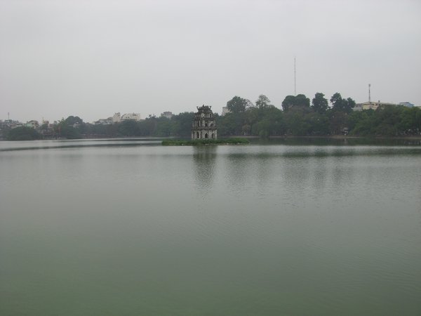 Island in the Hoan Kiem lake