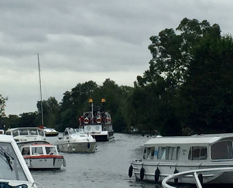Houseboats swarm the Bure River