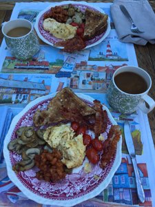 At home: a full English Breakfast